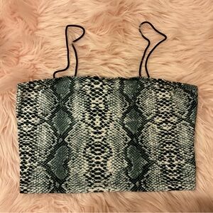 SHEIN Snake Print Tank Top - Black and Gray
